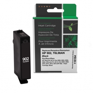 Remanufactured Black Ink, Replacement for HP 902 (T6L98AN), 300 Page-Yield, 118184