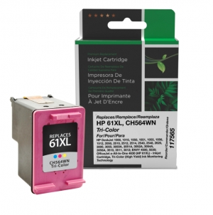 Remanufactured Tri-Color High-Yield Ink, Replacement For HP 61XL (CH564WN), 330 Page Yield, 117565