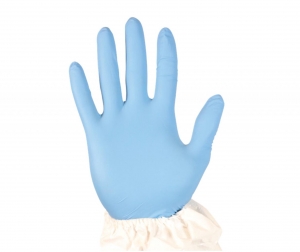 Powder-Free Disposable Blue Nitrile Gloves - Large